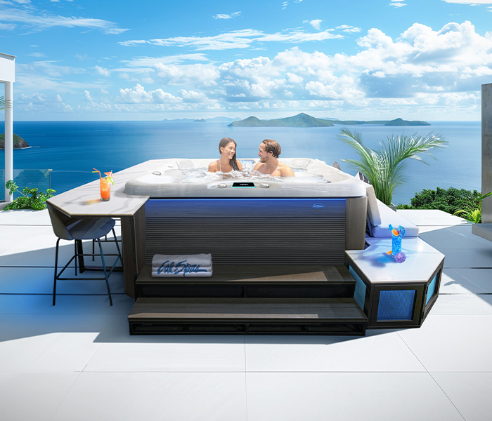Calspas hot tub being used in a family setting - Huntsville